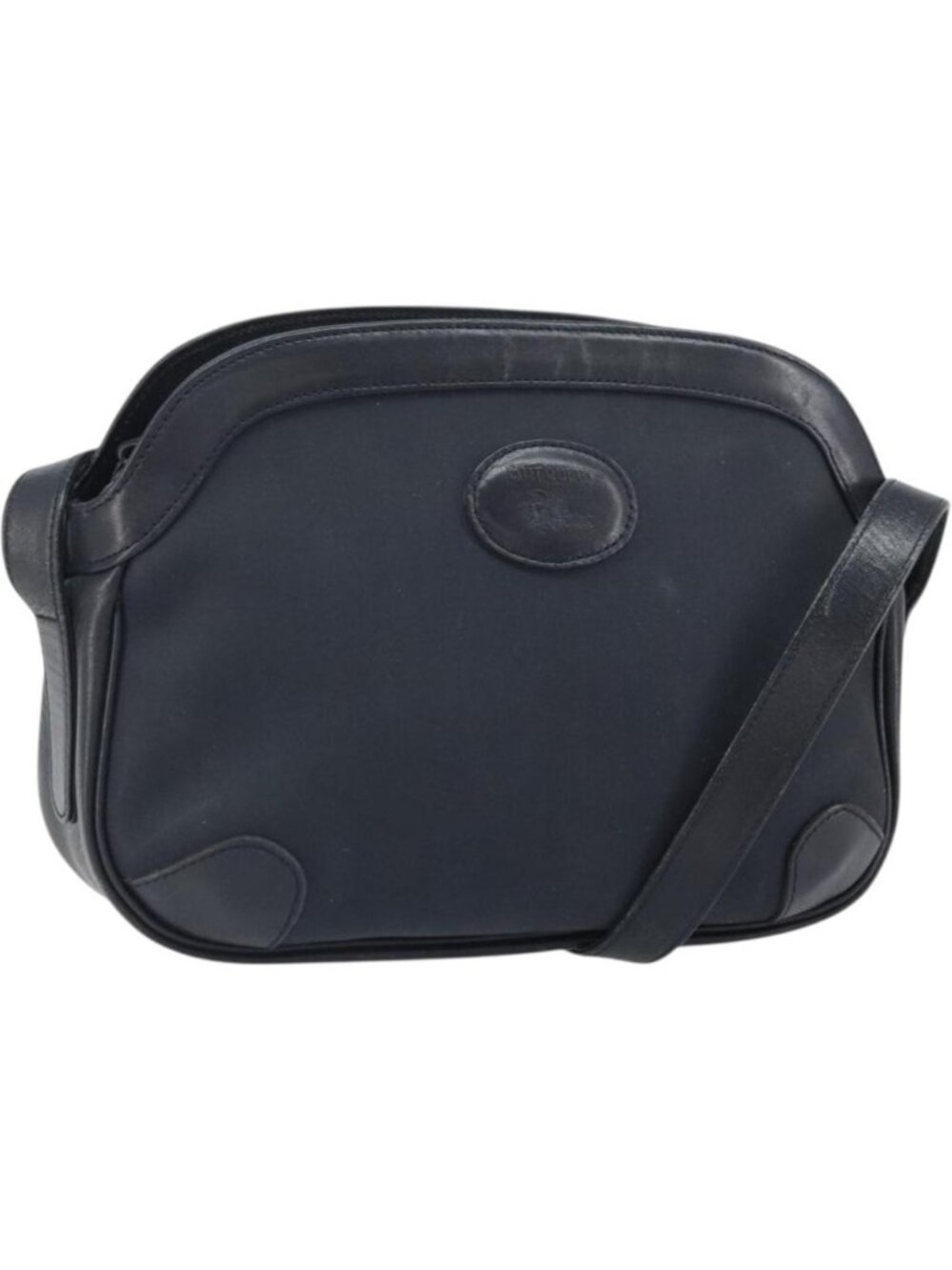 Burberrys Shoulder Bag Leather Navy Gold